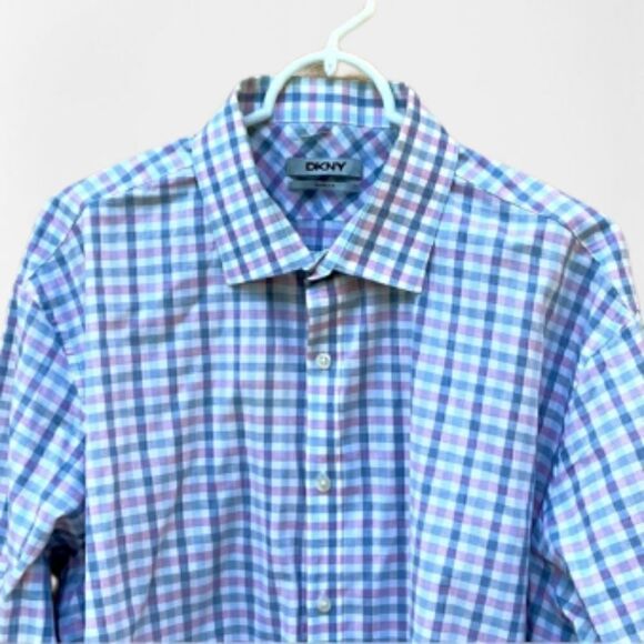 Take 50% OFF- DKNY Slim Fit Men's Dress Shirt, Size-17 - Picture 1 of 6